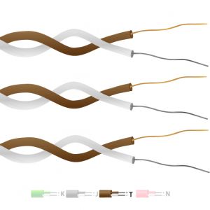 Type T PTFE Insulated Twin Twisted Pair Thermocouple Cable / Wire (IEC)