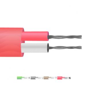 Type N PFA Insulated Flat Pair Thermocouple Cable / Wire (IEC)
