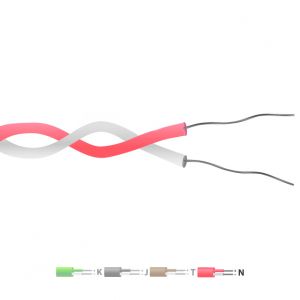 Type N PTFE Insulated Twin Twisted Pair Thermocouple Cable / Wire (IEC)