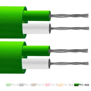 Type VX (KCB) PVC Insulated Flat Pair Thermocouple Cable / Wire (IEC) for use with Type K Thermocouples
