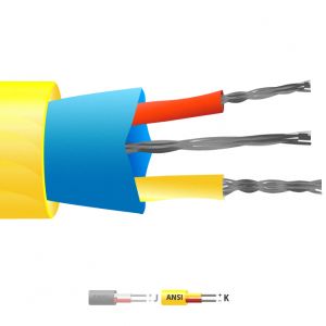 Type K PVC Insulated Mylar Screened Thermocouple Cable / Wire (ANSI)