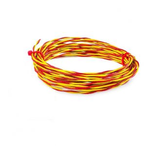 Type K 1/0.711 High Temperature Glassfibre Twin Twisted Fibreglass Thermocouple Cable / Wire (ANSI)