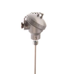 Industrial Style Mineral Insulated Thermocouple with KNE Terminal Head - Type J - 6.0mm Diameter - 500mm Length