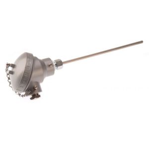 Industrial Style Mineral Insulated Thermocouple with KNE Terminal Head - Type J - 6.0mm Diameter - 600mm Length