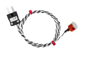 IEC Type K 0.7kg Pull Button Magnet Thermocouple, PTFE Insulated with Type J Miniature Plug - 1M Length
