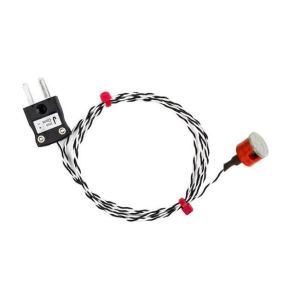 IEC Type K 0.7kg Pull Button Magnet Thermocouple, PTFE Insulated with Type J Miniature Plug - 1M Length