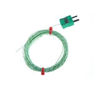 PTFE insulated Twin Twisted IEC Exposed Junction Thermocouple with Miniature Plug - Types K, J, T