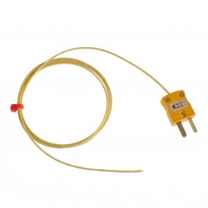 Glassfibre insulated ANSI Exposed Junction Thermocouple with Miniature Plug - Types K