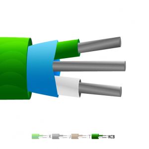 Type VX (KCB) PVC Insulated Mylar Screened Thermocouple Cable / Wire (IEC)