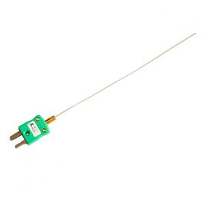 0.5mm diameter Fast Response Mineral Insulated Thermocouple with Miniature IEC Plug - Type K