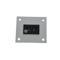 Thermocouple Connector Aluminium Panel with Type J IEC Miniature Sockets - 1 Way