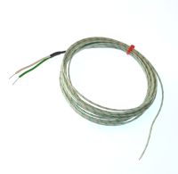 Glassfibre insulated Flat Pair IEC Exposed Junction Thermocouple - Type K with Bare Tails Termination - 1/0.508mm x 2M