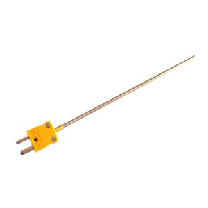 ANSI 0.25mm Diameter Fast Response Mineral Insulated Thermocouple with ANSI Miniature Plug - Type K Insulated Junction - 250mm Length