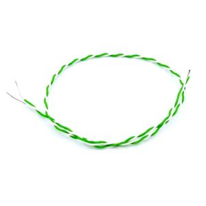 PTFE insulated Twin Twisted IEC Exposed Junction Thermocouple with Bare Tails - Type K - 300mm Cable Length