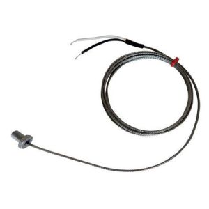 IEC Bolt Thermocouple, Glassfibre Stainless Steel Over Braided Cable - Type J - M10x1mm Thread Pitch - 25mm Bolt Length