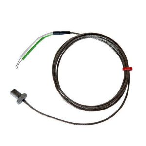 IEC Bolt Thermocouple, Glassfibre Stainless Steel Over Braided Cable - Type K - M8x1mm Thread Pitch - 13mm Bolt Length