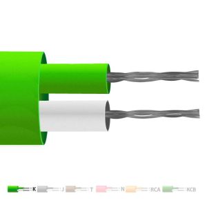 Type K PVC Insulated Flat Pair Thermocouple Cable / Wire (IEC) - 13/0.2mm