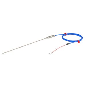 JIS Mineral Insulated Thermocouple with Plain Pot Seal and 1m of PFA Insulated JIS Lead - Type K - 1.0mm x 150mm