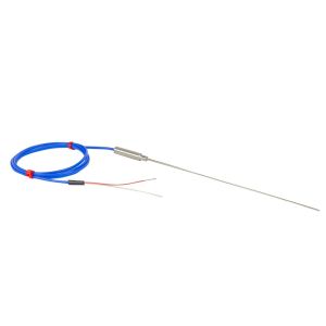JIS Mineral Insulated Thermocouple with Plain Pot Seal and 1m of PFA Insulated JIS Lead - Type K - 1.5mm x 250mm