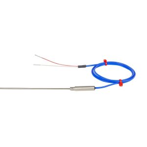 JIS Mineral Insulated Thermocouple with Plain Pot Seal and 1m of PFA Insulated JIS Lead - Type K - 6.0mm x 150mm
