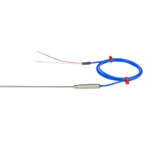 JIS Mineral Insulated Thermocouple with Plain Pot Seal and 1m of PFA Insulated JIS Lead - Type K - 6.0mm x 250mm