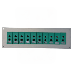 Thermocouple Connector Aluminium Panel with Type K IEC Standard Sockets- 10 Way