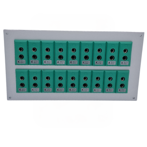 Thermocouple Connector Aluminium Panel with Type K IEC Standard Sockets - 18 Way