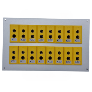 Thermocouple Connector Aluminium Panel with Type K ANSI Standard Sockets - 16 Way