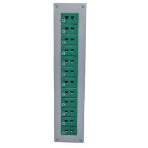 Thermocouple Connector Aluminium Panel with Type K IEC Miniature Sockets - 12 Way