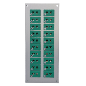Thermocouple Connector Aluminium Panel with Type K IEC Miniature Sockets - 18 Way