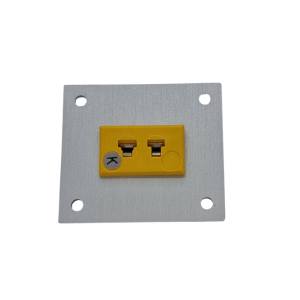 Thermocouple Connector Aluminium Panel with Type K ANSI Miniature Sockets - 1 Way