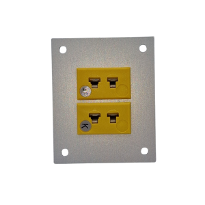 Thermocouple Connector Aluminium Panel with Type K ANSI Miniature Sockets - 2 Way