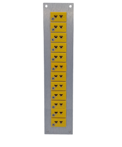 Thermocouple Connector Aluminium Panel with Type K ANSI Miniature Sockets - 12 Way