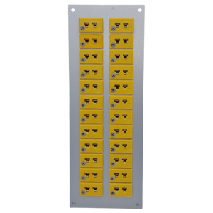 Thermocouple Connector Aluminium Panel with Type K ANSI Miniature Sockets - 24 Way