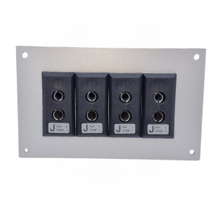 Thermocouple Connector Aluminium Panel with Type J IEC Standard Sockets - 4 Way