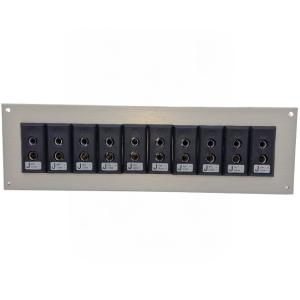 Thermocouple Connector Aluminium Panel with Type J IEC Standard Sockets- 10 Way