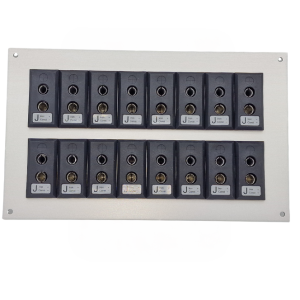 Thermocouple Connector Aluminium Panel with Type J IEC Standard Sockets - 16 Way
