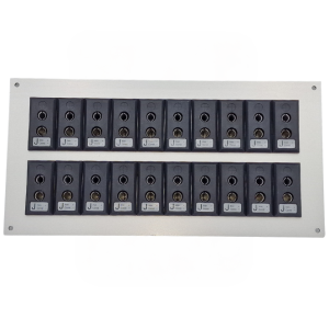 Thermocouple Connector Aluminium Panel with Type J IEC Standard Sockets - 20 Way