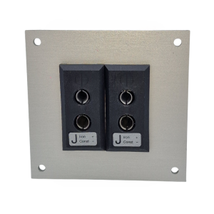 Thermocouple Connector Aluminium Panel with Type J ANSI Standard Sockets - 2 Way