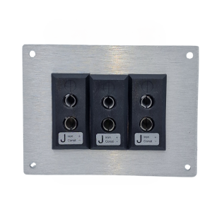 Thermocouple Connector Aluminium Panel with Type J ANSI Standard Sockets - 3 Way