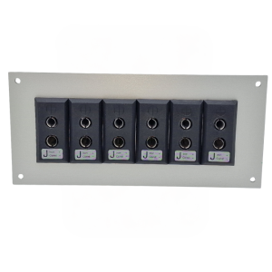 Thermocouple Connector Aluminium Panel with Type J ANSI Standard Sockets - 6 Way