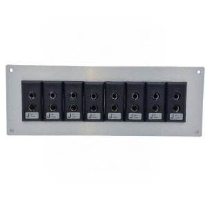 Thermocouple Connector Aluminium Panel with Type J ANSI Standard Sockets - 8 Way