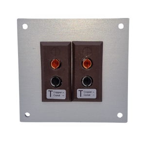 Thermocouple Connector Aluminium Panel with Type T IEC Standard Sockets - 2 Way