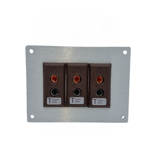 Thermocouple Connector Aluminium Panel with Type T IEC Standard Sockets - 3 Way