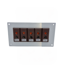 Thermocouple Connector Aluminium Panel with Type T IEC Standard Sockets - 5 Way