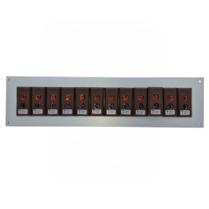 Thermocouple Connector Aluminium Panel with Type T IEC Standard Sockets - 12 Way