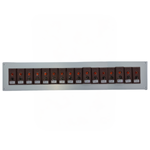 Thermocouple Connector Aluminium Panel with Type T IEC Standard Sockets - 16 Way