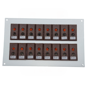 Thermocouple Connector Aluminium Panel with Type T IEC Standard Sockets - 18 Way