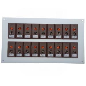 Thermocouple Connector Aluminium Panel with Type T IEC Standard Sockets - 20 Way