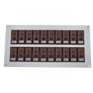 Thermocouple Connector Aluminium Panel with Type T IEC Standard Sockets - 24 Way